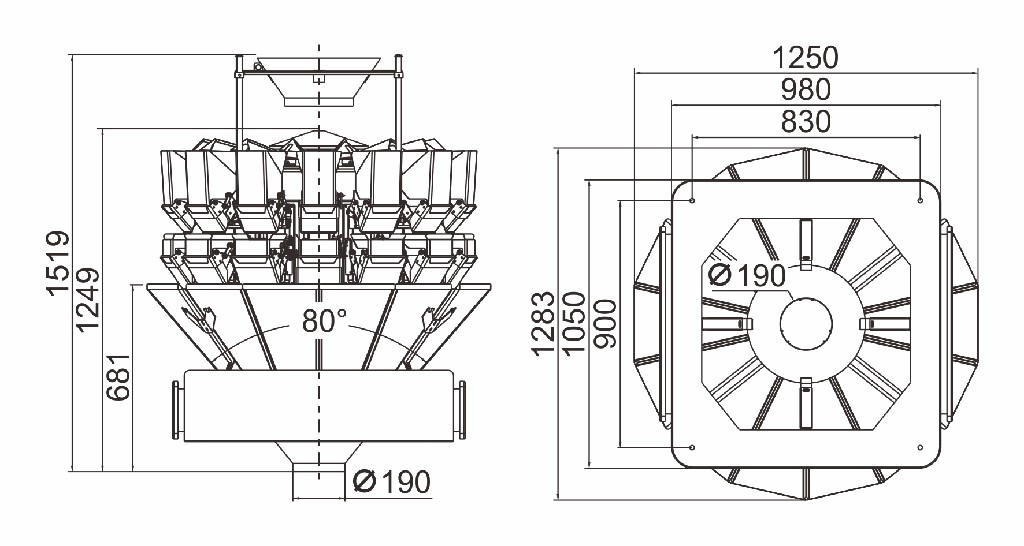 2nd G advanced multihead weigher 